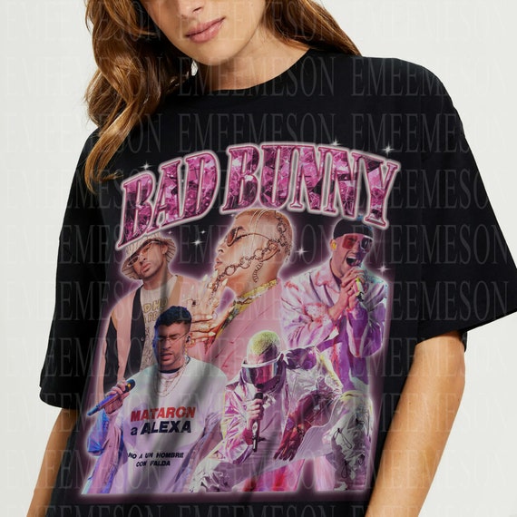 BAD BUNNY Shirt Bad Bunny Retro Shirt Bad Bunny Bootleg Rap Etsy