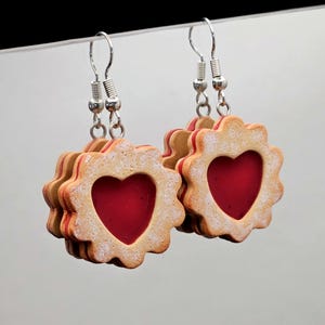 Jammie Dodger cookie earrings