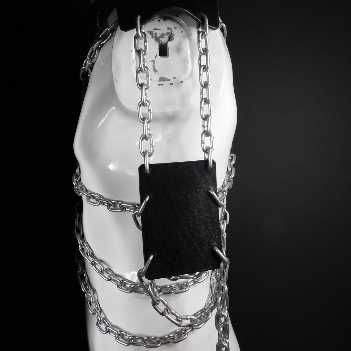 Chain and leather harness Etsy