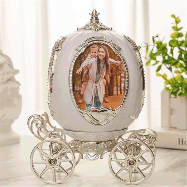 Custom Music Box, Custom Carriage Shape Table Ornament, Music Box with Photo,  Unique Gift Ideas for Women, Unique Birthday Gifts For Her