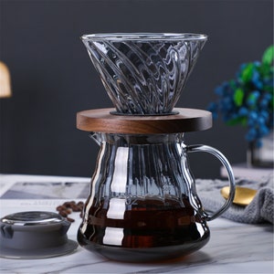 Pour Over Coffee Dripper, Pour Over Coffee Maker Set, Coffee Lover Gift Grey