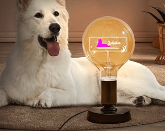 Personalized Edison Lamp, Pet Memorial Light Bulbs, Pet Memorial Gifts
