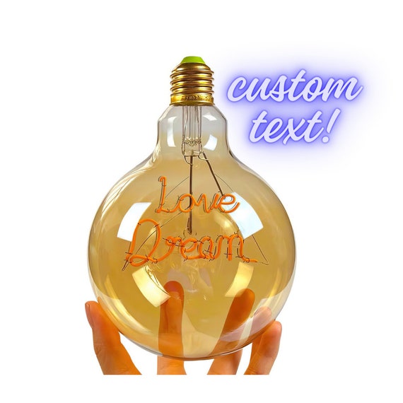 Custom filament light bulbs deals