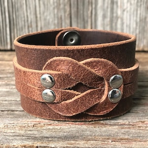 Leather cuff bracelet