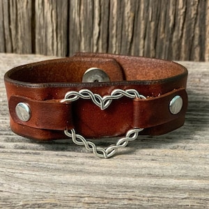 Leather cuff bracelet