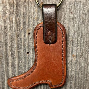 Leather Boot Keyring