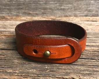 Leather cuff bracelet