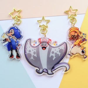 Deep Cut Glitter Epoxy Acrylic Charm | Splatoon 3