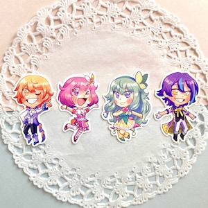 Adesivos de vinil Wonderland X Showtime | Palco Colorido do Projeto Sekai! | PRSK | Tsukasa, Emu, Nene, Rui