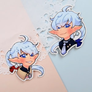 Alisae & Alphinaud Vinyl Stickers | FFXIV FF14