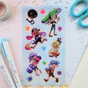 Splatoon Clear Sticker Sheet