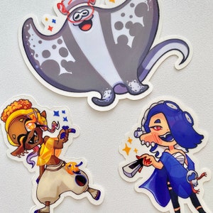 Deep Cut Clear Stickers | Splatoon 3