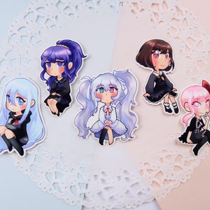 Nightcord a las 25:00 Pegatinas de vinilo / Proyecto Sekai ¡Escenario colorido! / PRSK / Hatsune Miku, Kanade, Mafuyu, Ena, Mizuki, Empty Sekai
