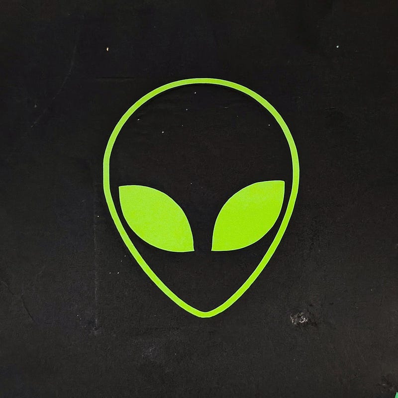 Alien Head Window Sticker - Etsy