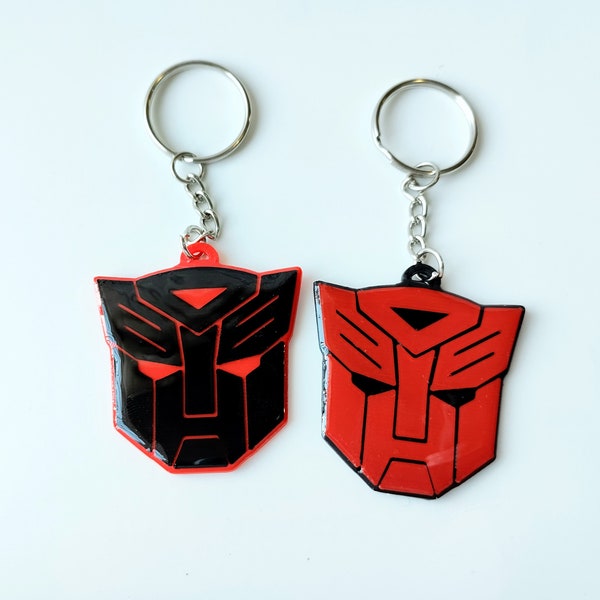 Transformers Autobot Emblem Keychain 80s Cartoon  Holiday - Bag Charm - Tag - Party Favor - Birthday - Gifts - Retro - Geek - 3D Printed