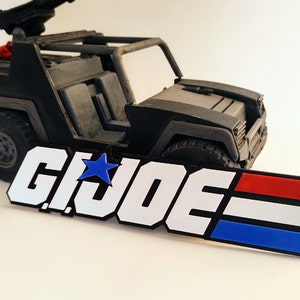 G.I. Joe logo from Classic 80s Cartoon Toy Line Decoration Display Wall Mount Toy Collection 3d Printed