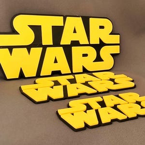 Star Wars-Inspired 3D Printed Logo – PLA Sign – Available in Multiple Colors & Sizes - Decoration or Display