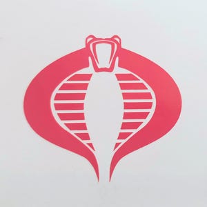 Vinyl Decal Cobra Logo from G.I. Joe Classic 80s Cartoon - Custom Color For Decoration and Display