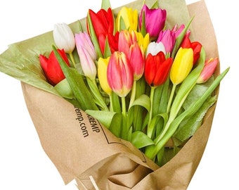 Garden Tulip Bouquet - Tulips, Tulip Bouquet, Tulip Bunch, Flowers, Bouquets, Spring Bouquets