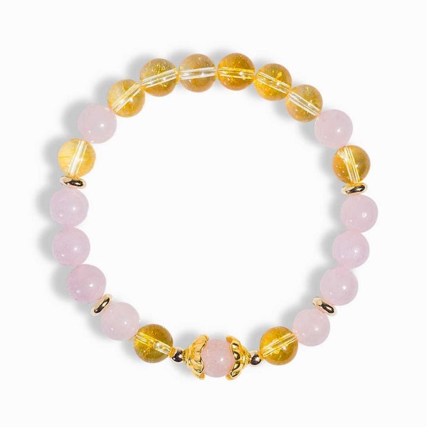 Citrine & Rose Quartz 'Compassion' Bracelet