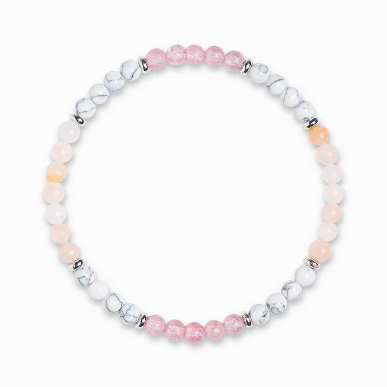 Pink Aventurine & Strawberry Quartz Mini Gemstone Bracelet - Etsy