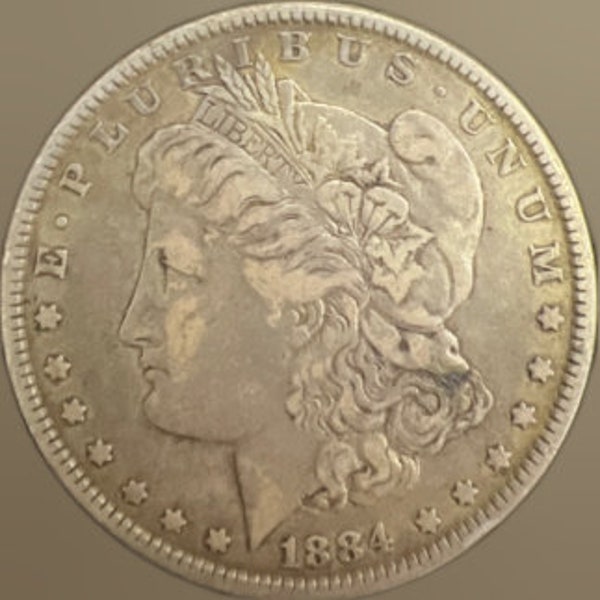 USA Morgan Dollar Silver Coin - 1884