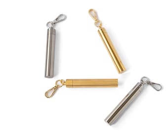 Smell-Proof Tube Keychain – Stainless Steel J Storage