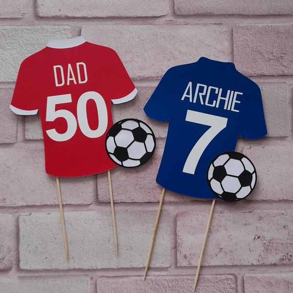 Football Shirt Cake Topper Etsy UK