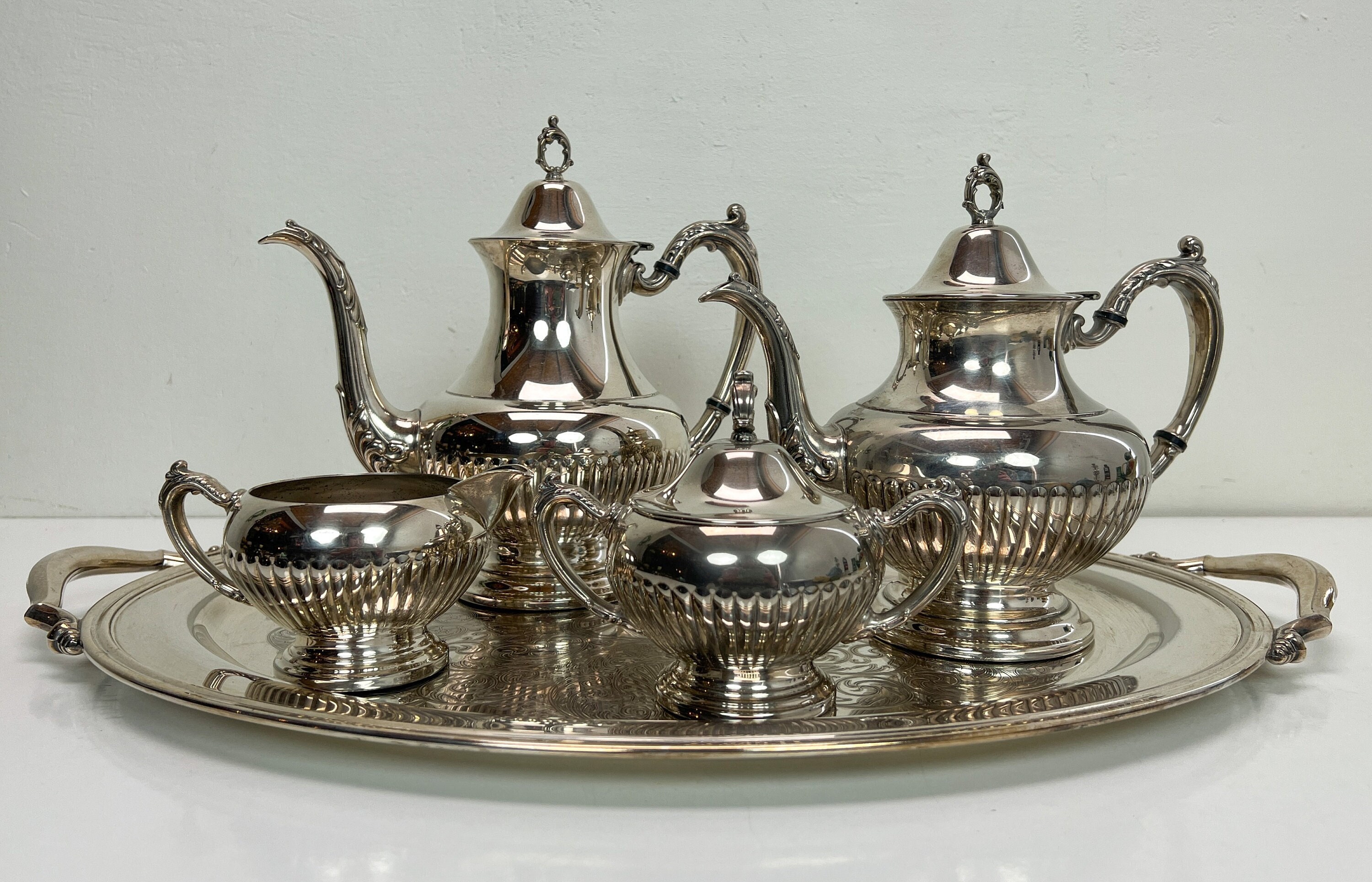 Vintage ONEIDA Silverplate Coffee Set - Etsy