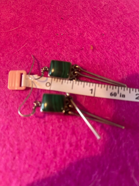 Malachite Dangling Earringd - image 3