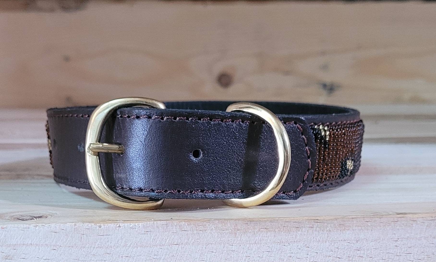 Collare Per Cani Personalizzato Vera Pelle Con Targhetta - Foto 11