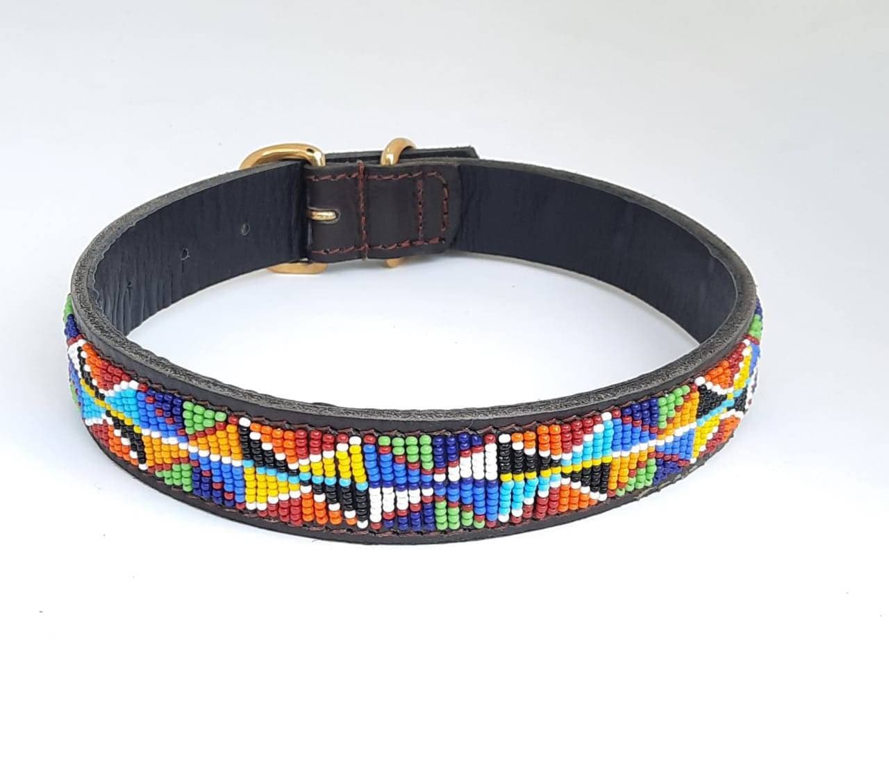 Maasai beaded leather dog collar African Dog Collar Kenya Etsy
