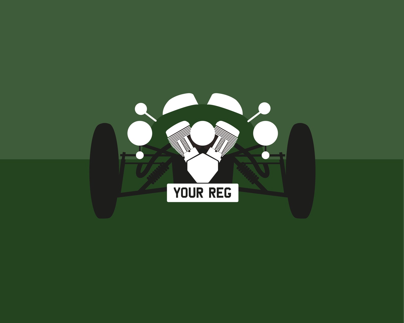 Personalised Car Poster. 3 Wheeler in British Etsy UK