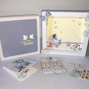 Set cornice baby boy con bustina e bigliettino