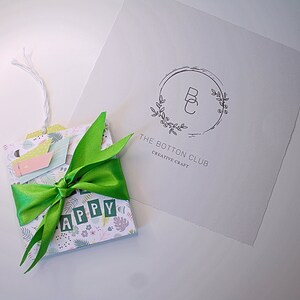 Mini flipbook album with pockets - sloth theme/tema bradipo