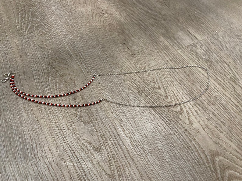 Red White /& Black School Spirit Mask Chain