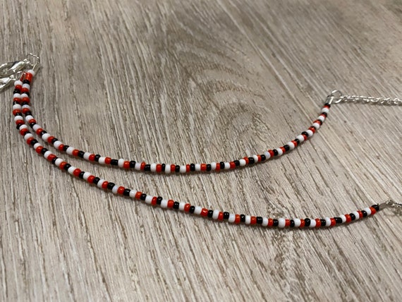 Red White /& Black School Spirit Mask Chain