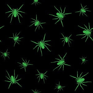 neon spiders seamless file, seamless file for fabric printing, Halloween seamless