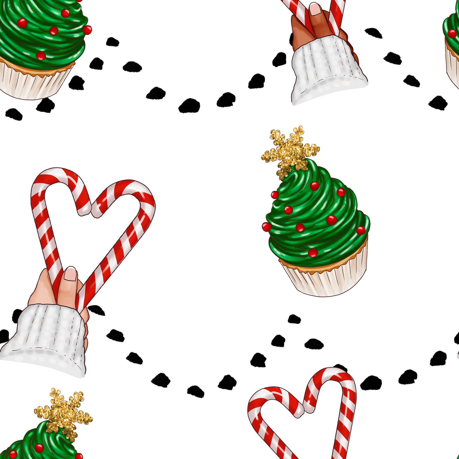 Christmas Printables Seamless Patterns Instant Download | Etsy