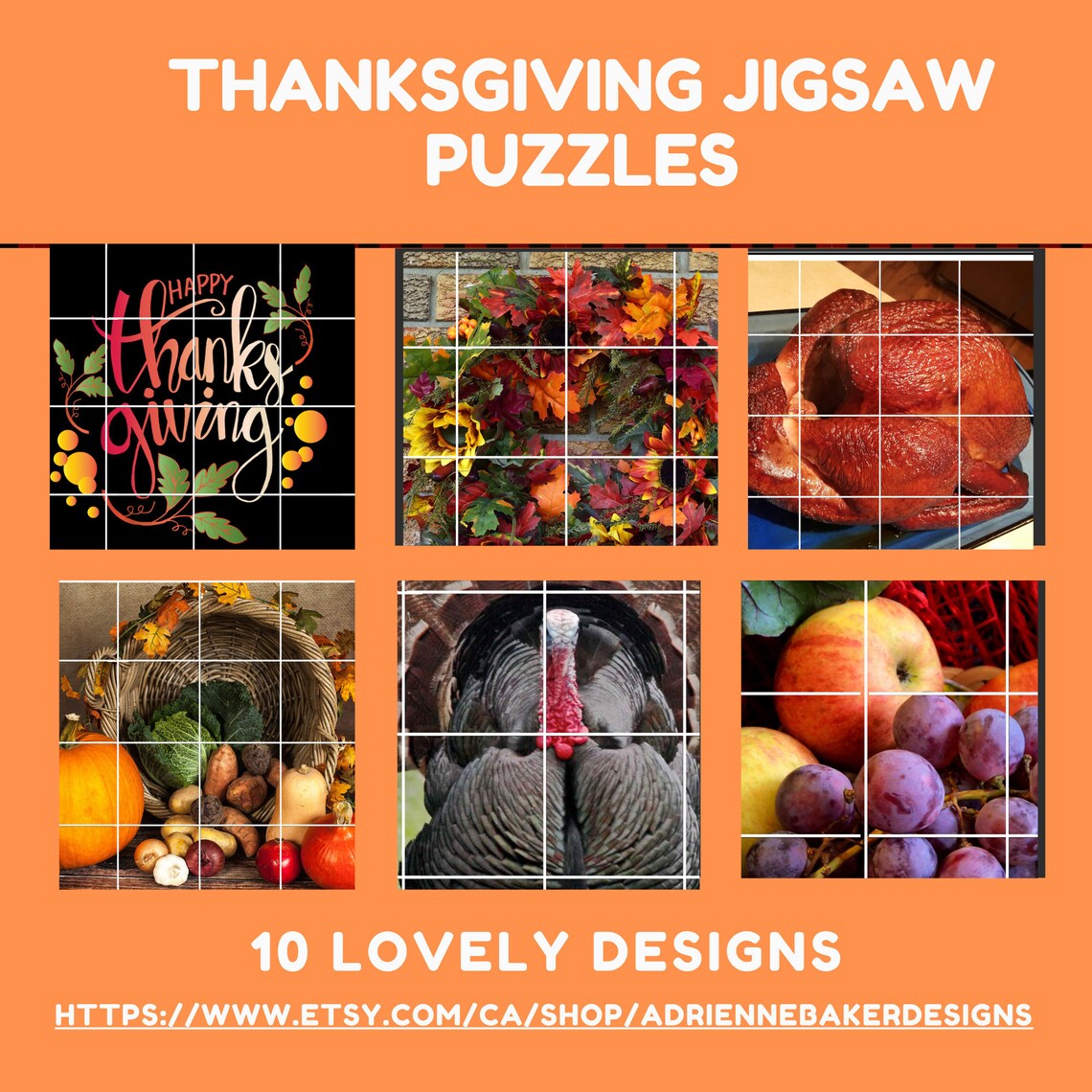 Thanksgiving Jigsaw Puzzles Jigsaw Puzzles Thanksgiving Etsy