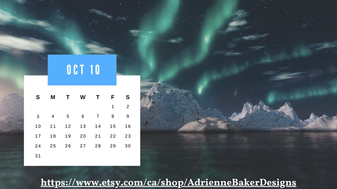 2021 Northern Lights Calendar Aurora Borealis 2021 Wall | Etsy