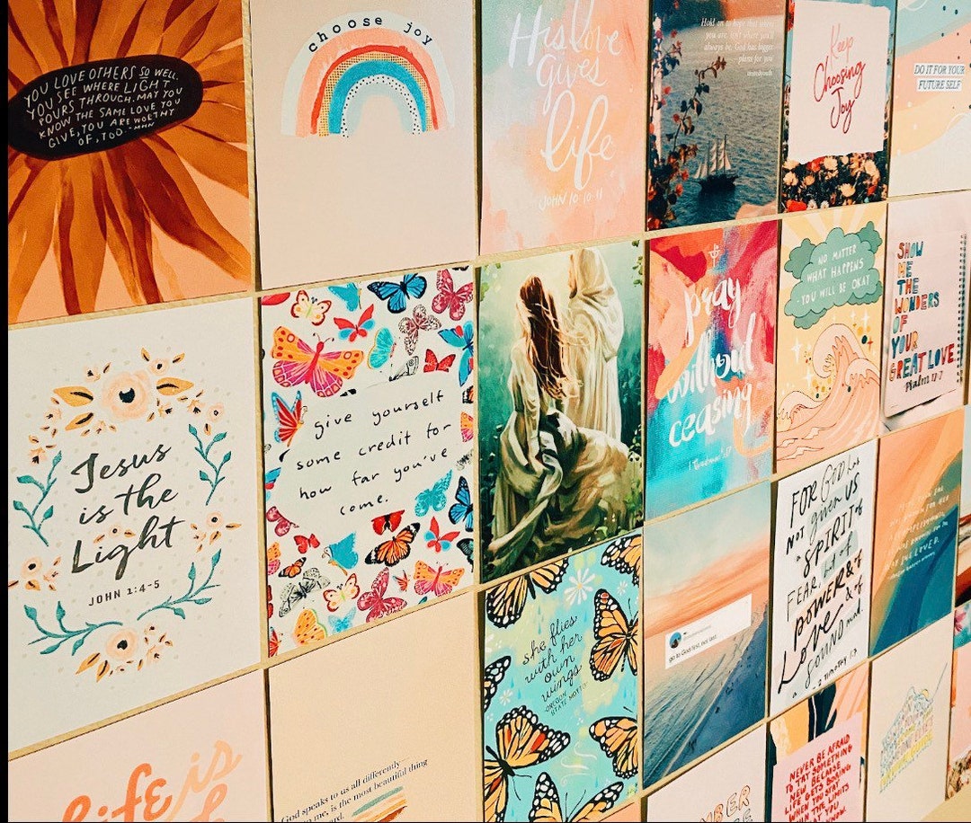 Christian Rainbow Collage Kit: Religious Wall Decor (50 Image) - Etsy