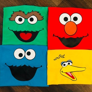 Street Character Shirts Family Birthday Vacation Halloween Large Group Street Characters Blue Monster Women’s Mens Youth Kids Baby