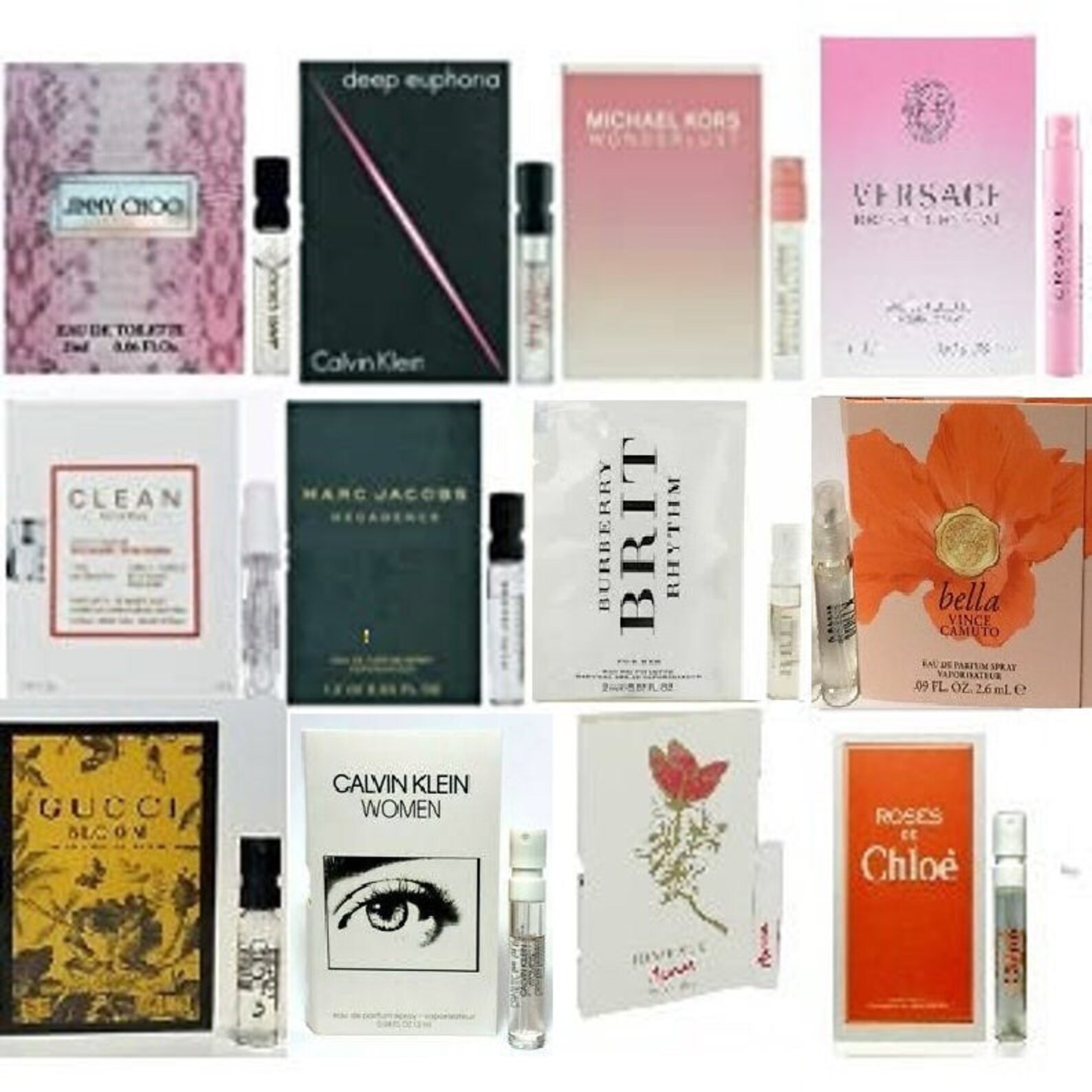 Floral Perfume Sampler Lot x 12 Sample Vials High End Etsy