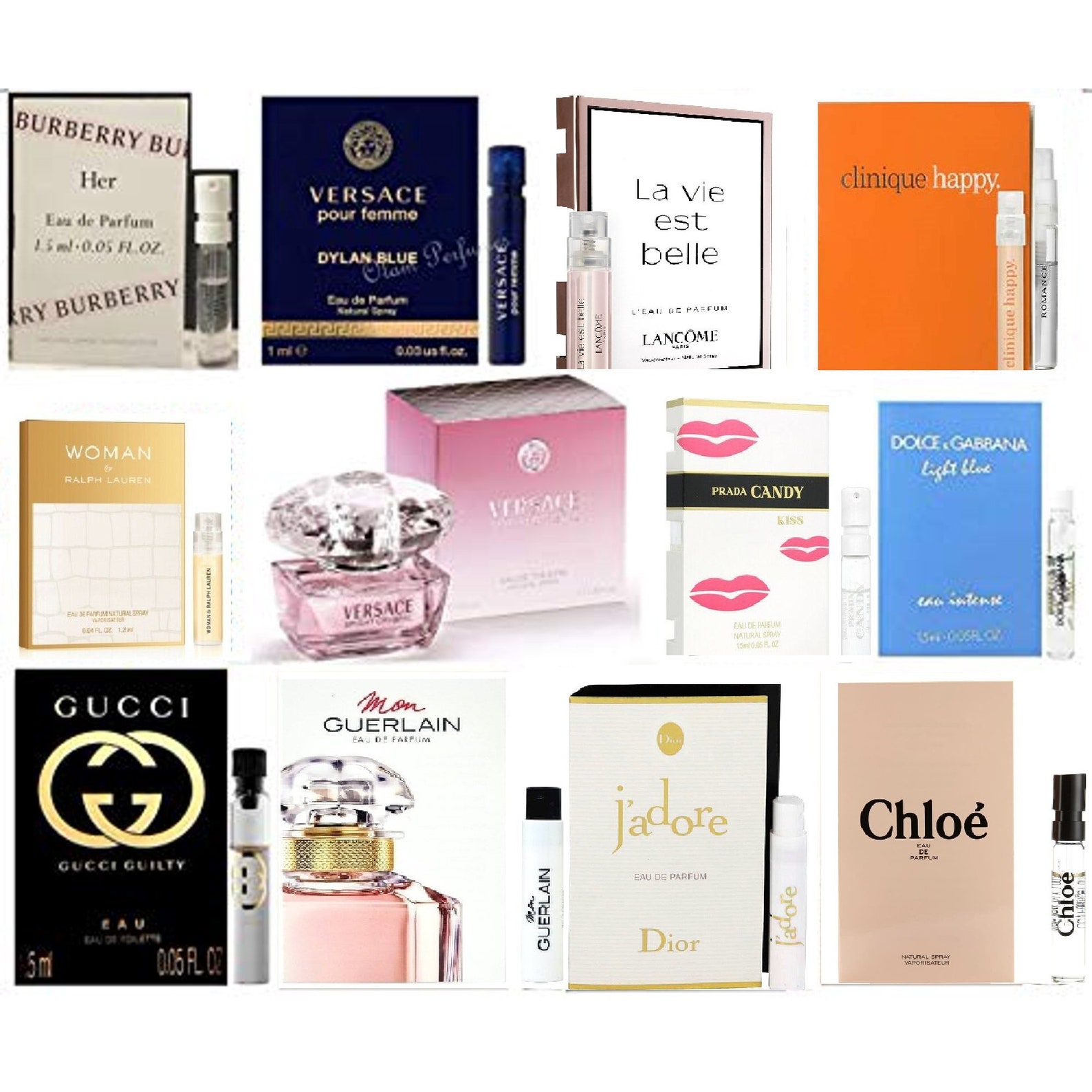 12 Designer Fragrance Sample Vials for Women plus one mini Etsy