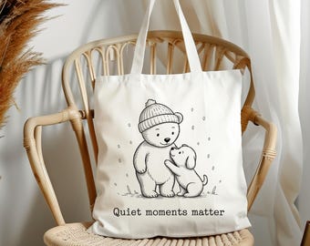 Söt björn och hund PNG, nallebjörnsdesign, valp PNG-grafik, björnillustration, digital nedladdning, tecknat djur, hundmamma png, valpkärlek