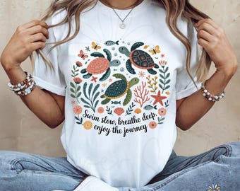Sea Turtle png, Floral Turtle png, Beach png, Summer Vibes Png, Summer Vibes png, Cute Turtle, Tshirt sublimation design, Turtle clipart