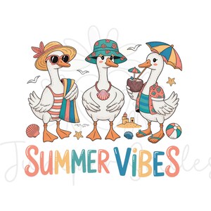 Retro Silly Goose Shirt png, Summer vibes png , silly goose, Retro png, Goose T-shirt png, Summer Goose png, Beach Vibes png
