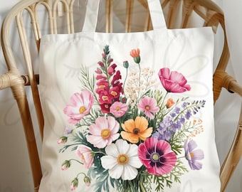 Floral png, wildflower png, Botanical Digital Download, Summer Flowers Sublimation Design, Floral Cottagecore png, spring flowers png