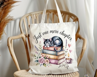 Solo un capítulo más png, diseño de sublimación para amantes de los libros, imágenes prediseñadas de libros, libro bohemio png, club de lectura png, lectura png, gato negro acogedor png